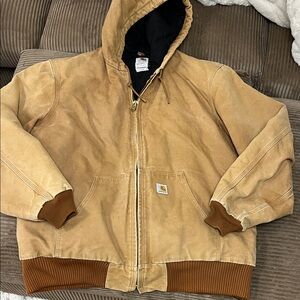Carhartt Brown Hooded Zip-Up Jacket